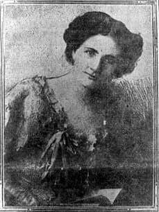 Old portrait of Linda Hazzard with her hair pinned up